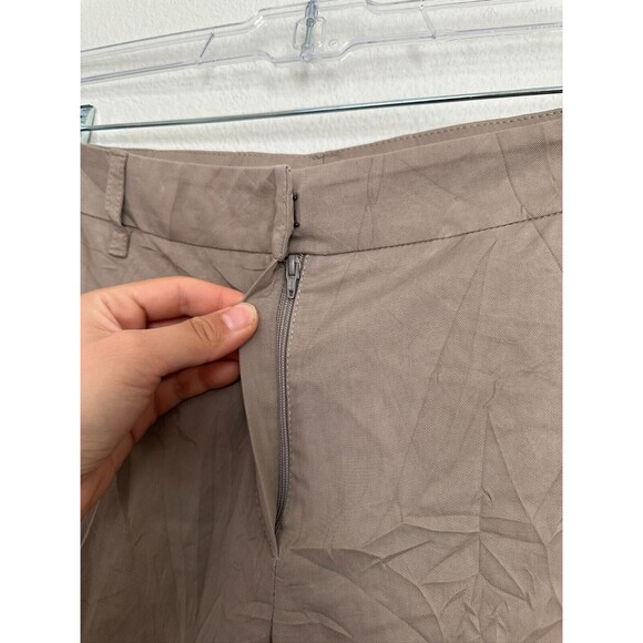 Brunello Cucinelli Controllo V Brown Straight Leg Dress Pants Cotton Women's 8 - Picture 3 of 9